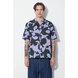 Neil Barrett Pamučna košulja Boxy Bold Flowers Print Short Sleeve Shirt za muškarce, regular, MY60214A-Y059-765N