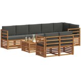  Set vanjskih sofa 9 kom. Prirodna i antracit Poliester | shoptok.hr