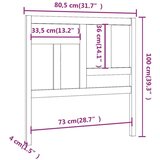 Posteljno vzglavje medeno rjavo 80,5x4x100 cm trdna borovina, (20684321) | Shoptok.si