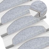  Prostirke za stepenice 20 kom 65x24x4 cm svijetlo sive poluokrugle velike | shoptok.hr
