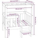  Krevet za pse crna 65 5x43x70 cm od masivne borovine | shoptok.hr