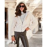 Resti Cream imitation fur jacket for women | Shoptok.si
