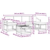  Set vanjskih sofa 6 kom. Prirodna i svijetlo siva | shoptok.hr