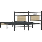  Posteljni okvir brez vzmetnice hrast 150x200 cm inženirski les, (21829132) | Shoptok.si