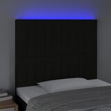  LED uzglavlje crno 80x5x118/128 cm od tkanine | shoptok.hr