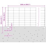 vidaXL Ograje Posts 22 kos U-kanal 100 cm Pocinkano jeklo | Shoptok.si