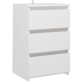 Maison Chic Nočna omarica - Nočna miza bela 40x35x62,5 cm konstruiran les, (21690363) | Shoptok.si