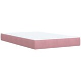 vidaXL Box spring postelja z vzmetnico roza 120x200 cm žamet | Shoptok.si