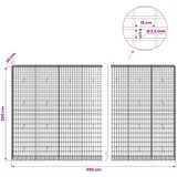  Gabion s žicom debljine 3,5 mm i mrežom 5x10 cm 950x30x200 cm | shoptok.hr