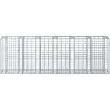  Gabionski uzdignuti krevet 2 pcs Srebrno 250 x 50 x 80 cm | shoptok.hr