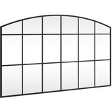 Maison Chic Stensko Ogledalo - Zrcalo - Kozmetično ogledalo črno 100x60 cm obokano železo, (21698170) | Shoptok.si