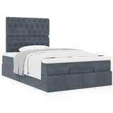 vidaXL Okvir za krevet s madracima tamnosivi 120x190 cm baršunasti Cijene