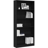  Polica za knjige crni hrast 80x24x176 cm konstruirano drvo | shoptok.hr