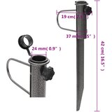  Stalci za suncobran sa šiljcima 2 kom 19 x 42cm pocinčani čelik | Eponuda.com