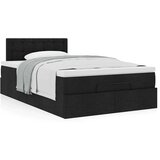 vidaXL Otomanski okvir kreveta s madraca crni 120x190 cm od tkanine | shoptok.hr