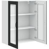  Zidni stakleni ormarić Crna 80 x 31 x 100 cm Konstruirano drvo | shoptok.hr