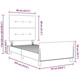  Postelja v svetlo sivi barvi 90x190 cm iz tkanine, (22052220) | Shoptok.si