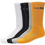 Mister Tee Fuck Off Socks 6-Pack Black/White/Grey/Non-Orange | Shoptok.si