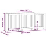 vidaXL Pokrov Radiatorja Črni Hrast 205x21.5x83.5 cm | Shoptok.si