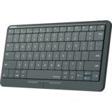 Prestigio Click&amp;Touch 2, wireless multimedia smart keyboard with touchpad embedded into keys, auto-switch between keyboard and touchpad modes, touch multimedia sliders, left and right physical "mouse" buttons, connects up to 4 devices via Bluetooth and Type-C, Clevetura App. KB layout: ENG, color: space grey | shoptok.hr