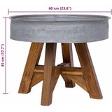  Stolić za kavu od miješanog recikliranog drva 60x45 cm srebrni | Eponuda.com