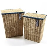 Mhome Košara za perilo InsideOut 34x23xh45cm / modra / kovina, rafija, (5000197967) | Shoptok.si