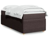 vidaXL Krevet s oprugama i madracem tamnosmeđi 90 x 200 cm od tkanine | shoptok.hr