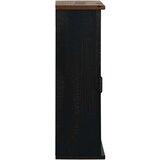 vidaXL viseča omara HALDEN 2 drsna vrata črna 75x22,5x70 cm Bor | Shoptok.si