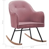  Stolica za ljuljanje ružičasta baršunasta | shoptok.hr