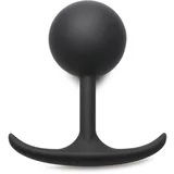 Heavy Hitters Comfort Plugs Premium Silicone 4.7" Weighted Round Plug Extra Large Black