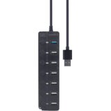  USB HUB 7-portni (1 x USB 3.1 + 6 x USB 2.0) sa prekidačima, crni UHB-U3P1U2P6P-01 | Eponuda.ba