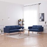  2-dijelni set sofa od tkanine plavi | Eponuda.com