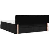 vidaXL Otomanski okvir kreveta s madracima crni 200x200cm od tkanine | shoptok.hr