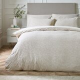 Catherine Lansfield Sivo-bež posteljina za bračni krevet/za produženi krevet od jacquarda 230x220 cm Corded Leaves – | shoptok.hr