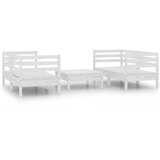 Maison Chic Seti vrtnega pohištva - Vrtna garnitura - Vrtni pohištvo set 5-delna bela trdna borovina, (21820045) Cene