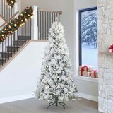  Umjetno božićno drvce s nogom s stalakom Bijelo 240 cm PE i PVC | shoptok.hr