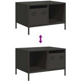 vidaXL Stolić za kavu crni 68,5x50x43,5 cm od hladno valjanog čelika | shoptok.hr