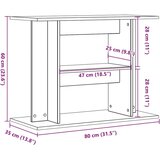 vidaXL Stalak za akvarij boja drva 80x35x60 cm od konstruiranog drva | shoptok.hr