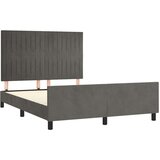  Posteljni okvir z vzglavjem temno siv 140x190 cm žamet, (20904053) | Shoptok.si