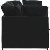  Modularna sofa s jastucima, crna, baršunasta | Shoptok.si