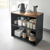 YAMAZAKI Crni metalni regal na kotačima 60x59x35 cm Tower – | shoptok.hr