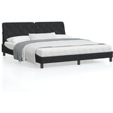 vidaXL Okvir za krevet s uzglavljem crni 180x200 cm baršunasti | shoptok.hr