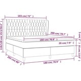 vidaXL Krevet s oprugama i madracem smeđesivi 180x200 cm tkanina | shoptok.hr