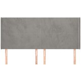  Vzglavje z ušesi svetlo sivo 163x16x118/128 cm žamet, (20792703) | Shoptok.si