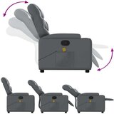  Masažni naslonjač od umjetne kože sivi | shoptok.hr