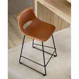 Kave Home Konjak smeđe barske stolice u setu 2 kom od umjetne kože (visine sjedala 65 cm) Zahara – | shoptok.hr
