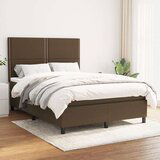  Box spring postelja z vzmetnico temno rjava 140x200 cm blago, (20790403) Cene