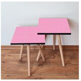 Hanah home Club set stolova, 2 dijela, roze-bijela | Eponuda.ba