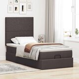 vidaXL otomanski okvir kreveta s madraca tamnosmeđi 80x200cm tkanine | shoptok.hr