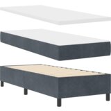 vidaXL Box Spring postelja z vzmetnico temno siva 80x200 cm žamet | Shoptok.si